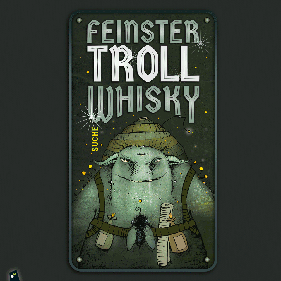 Illustration und Gestaltung Whisky-Etikett (Für Cacaolatl)